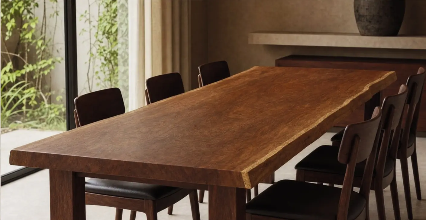Solid Cumaru dining table.