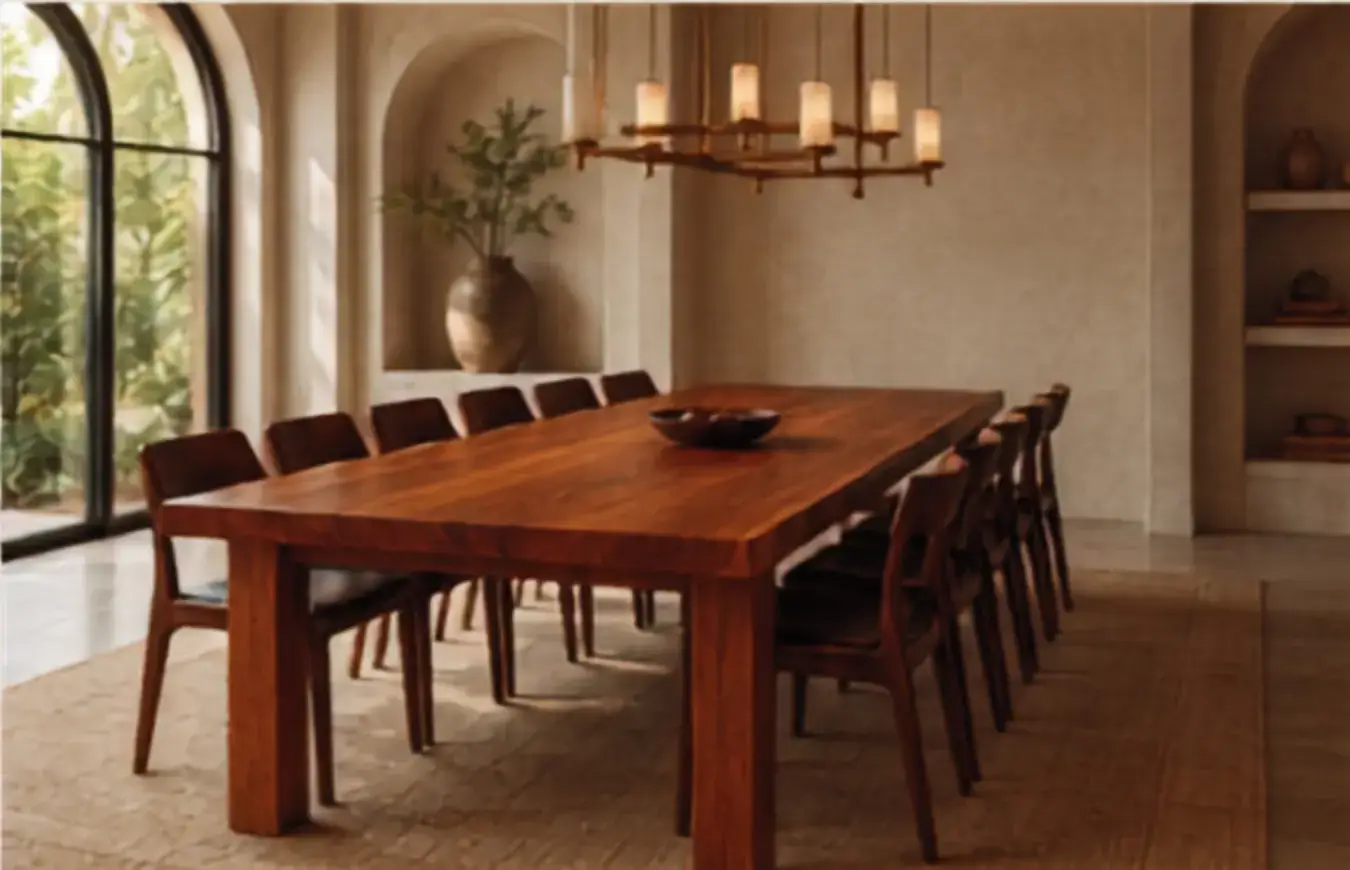 Solid Jatoba dining table.