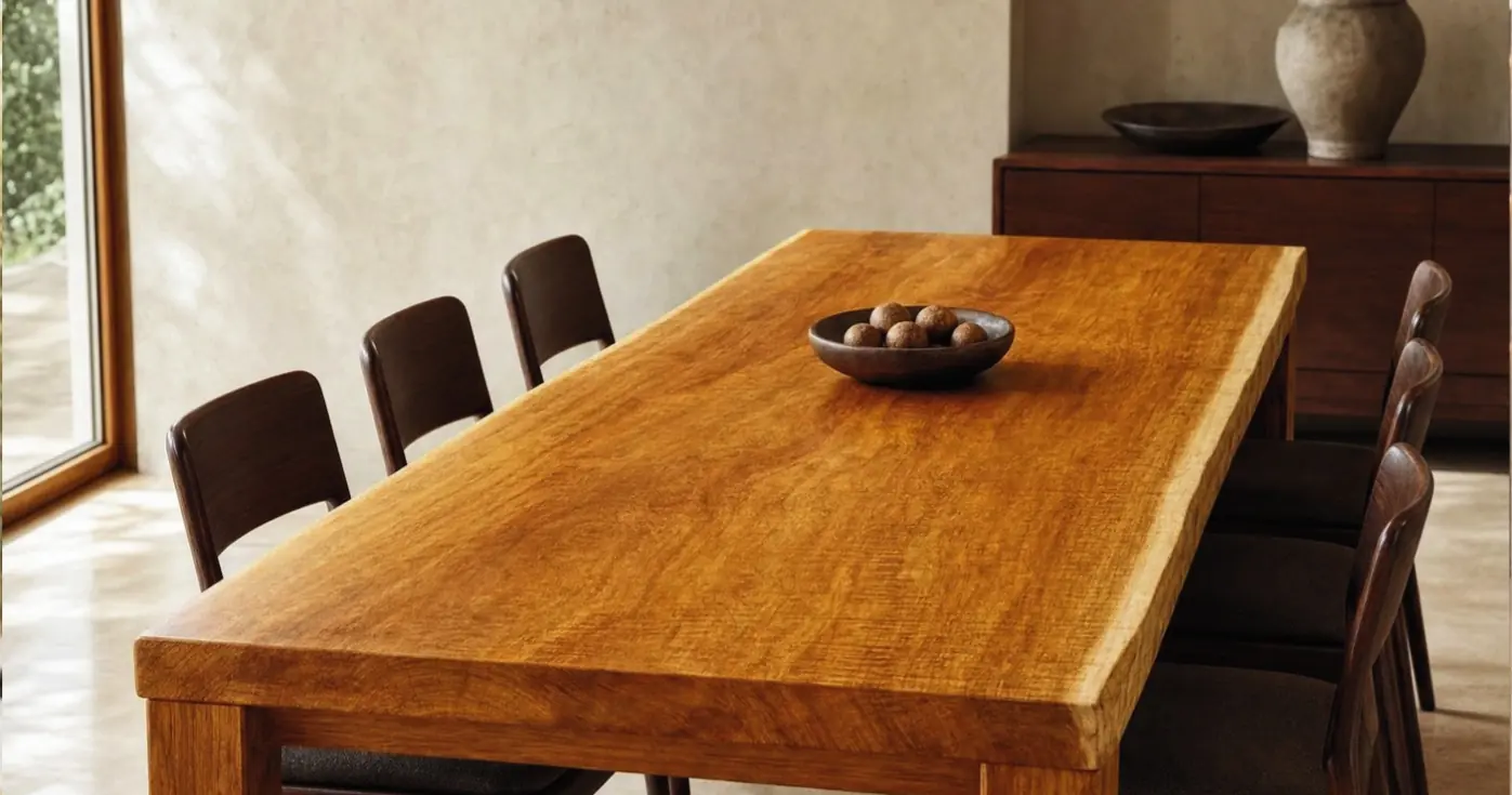 Solid Oiticica-Vermelha dining table.