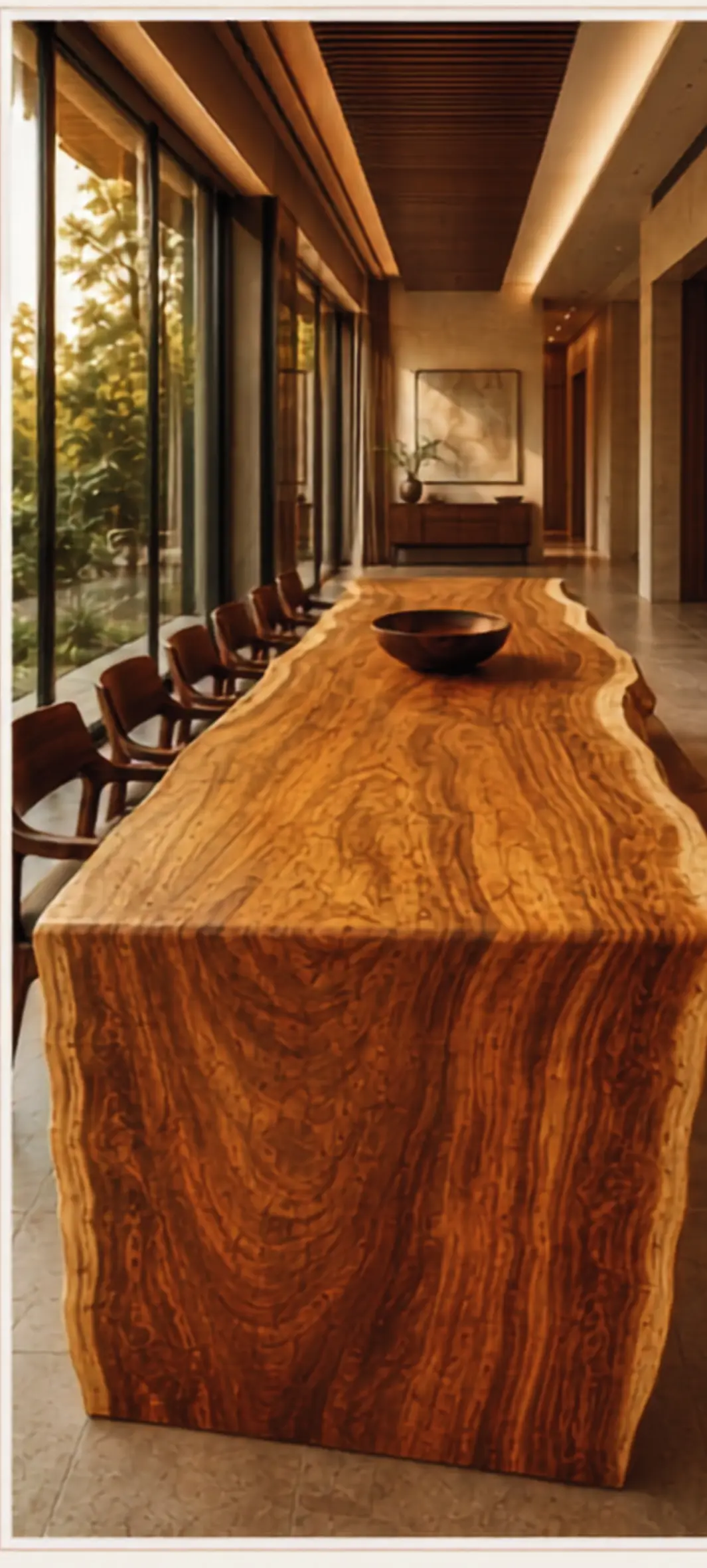Sucupira-Amarela live-edge waterfall table.