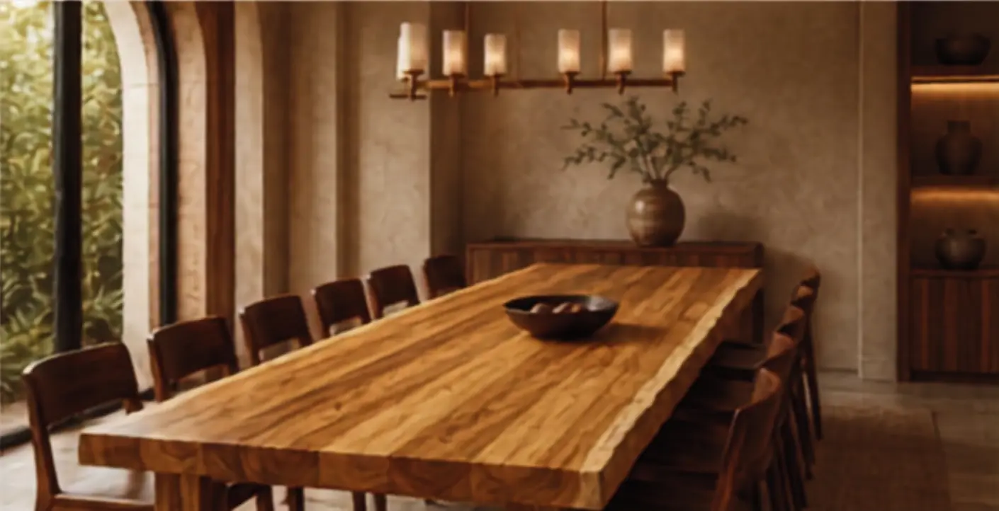 Solid Sucupira-Amarela dining table.