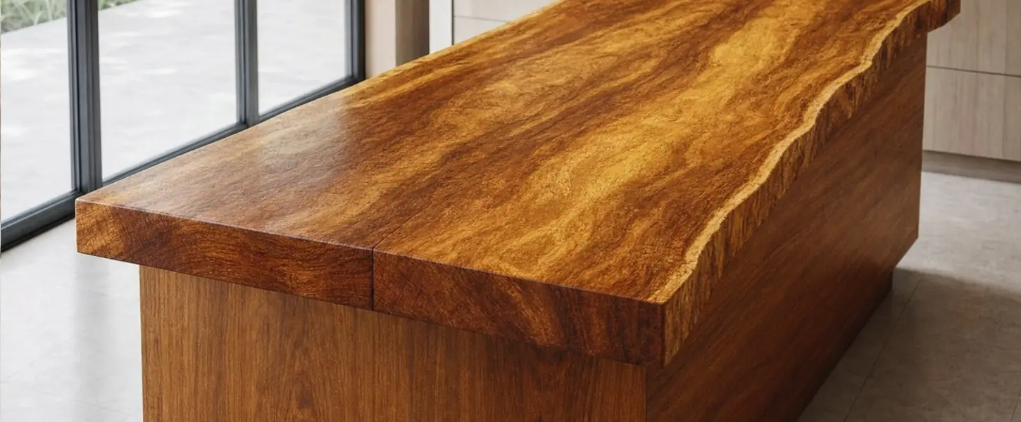Solid Sucupira-Amarela kitchen island.